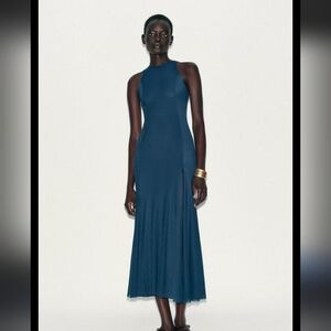 Zara Long Tulle Godet Dress